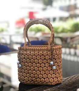  popular beautiful goods * worker handmade superior article .. braided basket bag hand-knitted . bag basket cane basket 