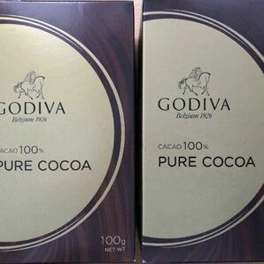 国内製造【GODIVA】ピュアココア 100g×2箱 純ココア ゴディバ 飲料　製菓