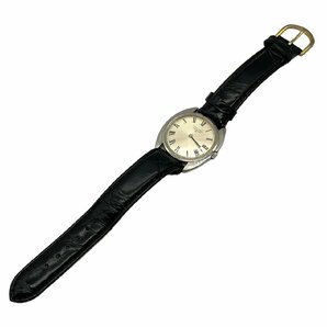 稼働品 LONGINES ロンジン ラウンド シルバー色文字盤 ローマ文字 レザー 革 ベルト 手巻き メンズ 腕時計 ＊社外ベルト＊の画像6