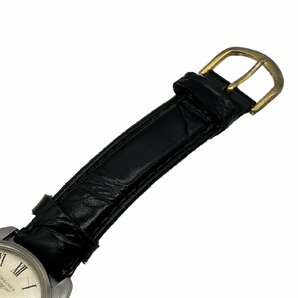 稼働品 LONGINES ロンジン ラウンド シルバー色文字盤 ローマ文字 レザー 革 ベルト 手巻き メンズ 腕時計 ＊社外ベルト＊の画像7