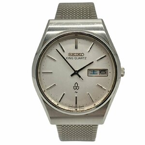 稼働品 KING SEIKO キング セイコー 5856-8030 デイデイト SS QZ クオーツ メンズ 腕時計 シルバーカラー