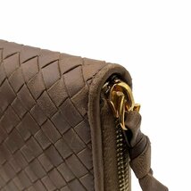 BOTTEGA VENETA ボッテガヴェネタ 114076 イントレチャート ラウンドファスナー レザー 長財布 ロングウォレット ライトブラウン 男女兼用_画像4