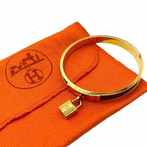 HERMES エルメス ケリー カデナ バングル GP×レザー ゴールドカラー×ブラウンカラー アクセサリーの画像1