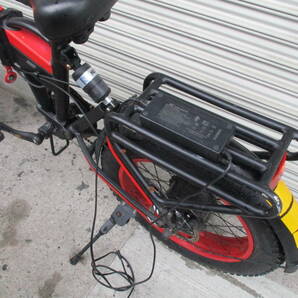 SUNPIE ファットバイク フル電動アシスト自転車 20インチ 折りたたみ ビーチクルーザー 7段変速 ディスクブレーキの画像6