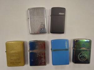 ◆◇#16733-A【6点セット】Zippo　おまとめ　1つOSAMU名前刻印入り　スリムタイプ1個◇◆