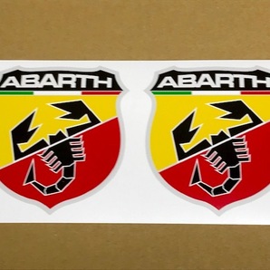 ≪即納 送料無料≫ ABARTH アバルト 45mm 2枚セット ステッカー シールの画像1