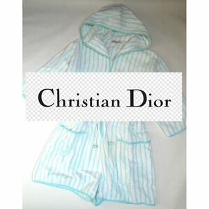 【送料込】◆Christian Dior◆ストライプ タオル地 オールインワン