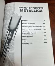 ★バンドスコア　METALLICA/メタリカ◎MASTER OF PUPPETS/メタル・マスター［新装版］　オクト出版社刊_画像2