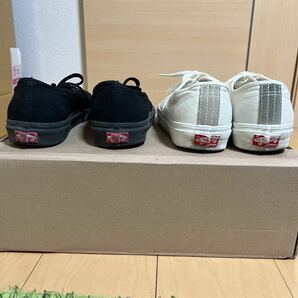 ¥100~開始 VANS AUTHENTIC 9,5(27,5cm) 2足セット 使用感有の画像4