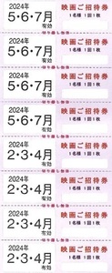 東京テアトル　株主優待券　8枚　男性名義　有効期間2024年2月1日～2024年7月31日 