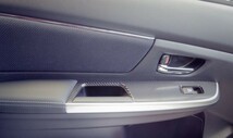 レヴォーグ　VM4/VMG ドアスイッチパネルカバー ４Dカーボン調　ブラック　Ｄ・Ｅ型　車種別カット済みステッカー専門店　ｆｚ_画像4