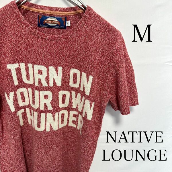 NATIVE LOUNGE サマーニット 半袖カットソー 麻 424a30