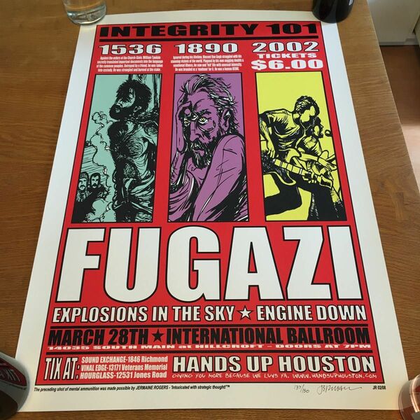 貴重★ FUGAZI ポスター JERMAINE ROGERS シルクスクリーン