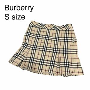 Burberry ブルーレーベル　ノバチェック　スカート　フレア　ストレッチ　S チェック柄 巻きスカート ミニスカート