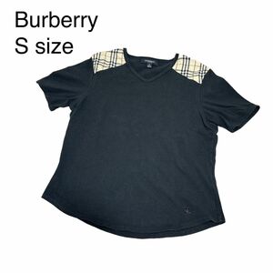 Burberry バーバリー　ノバチェック　半袖　Tシャツ　トップス　S 黒 半袖Tシャツ カットソー　バーバリーレディース