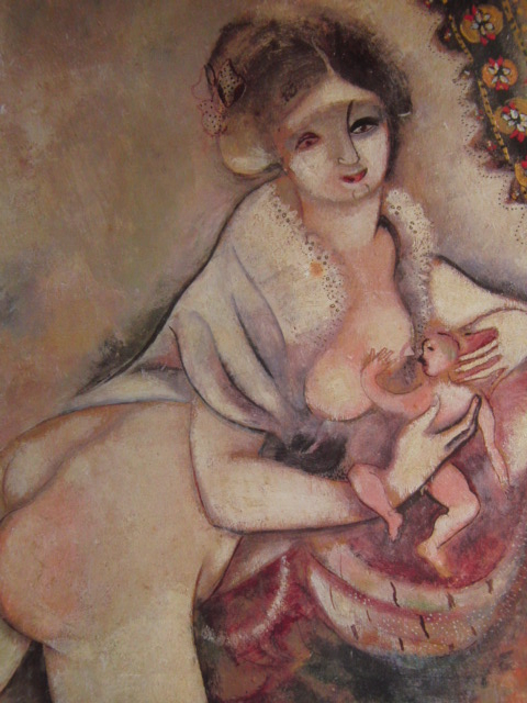marc chagall, Mère et l'enfant, Rare livre d'art grand format/peinture encadrée, Fabriqué au Japon et sera encadré dans un nouveau cadre., Bonne condition, livraison gratuite, peinture, peinture à l'huile, portrait