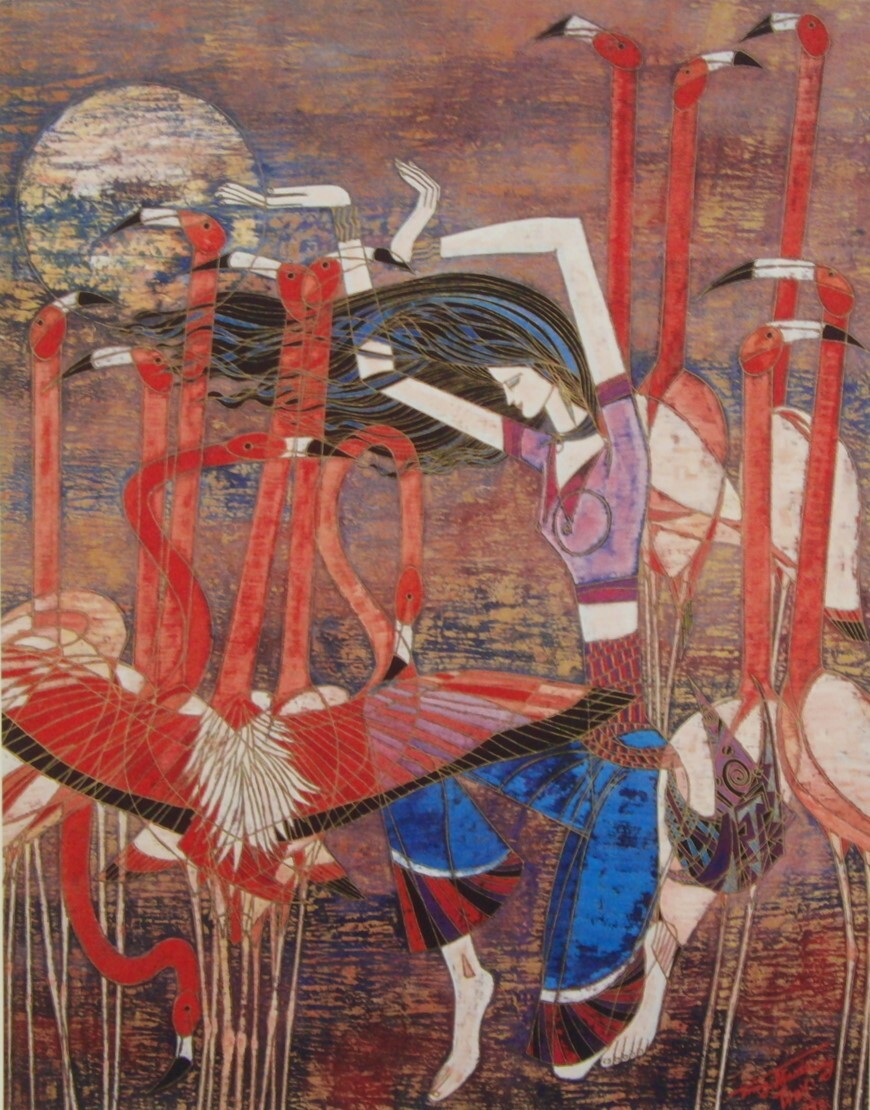 كتاب فني نادر للأميرة الراقصة من Ding Shaoguang ولوحة مؤطرة, إطار ياباني جديد, في حالة جيدة, ًالشحن مجانا, عمل فني, تلوين, صور