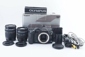 Olympus E-510 1000万画素 + 14-42mm / 40-150mm ダブルズームキット [美品] 元箱 ストラップ 充電器 バッテリー付き 手ぶれ補正