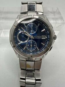 【SEIKO 】WIRED クロノグラフ 腕時計 7T92-0JK0 中古品　稼動品　94-6