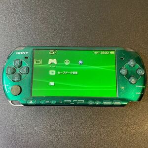 SONY PSP本体 PSP-3000 グリーン 作動品⑥