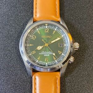 美品！SEIKO セイコー Alpinist 緑 腕時計 6R15-00E0 自動巻き 稼働品①