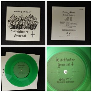 D04 中古LP 中古レコード WITCHFINDER GENERAL stoubridge doom metal~ クリアグリーンビニール 7inch スリップマット等付 ドゥームの画像8