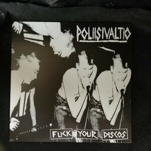 D04 中古LP 中古レコード　POLIISIVALTIO fuck your discos ドイツ盤　ASSI 012 フィンランド　ハードコア