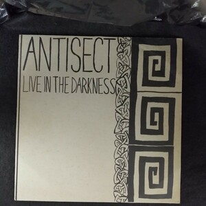 D04 中古LP 中古レコード　ANTISECT live in the darkness UK盤　BIG TOP 1/2 　グレーパープルマーブルビニール　アナーコパンク