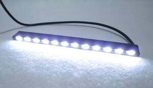 ☆RGK 汎用 12V 8mm厚 超薄型アルミボディ 12LED 高輝度デイライト 2個セット☆バックランプ