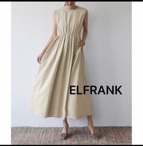 ELFRANK 前後2wayノースリーブカシュクールロング丈フレアワンピース