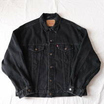 90s USA製【 Levi’s 】リーバイス ビンテージ 70507-4159 ブラック デニム ジャケット / 黒 サルファ / L / Gジャン 古着_画像2