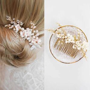 結婚式 パール 髪飾り ヘッドドレス 髪留め ヘアクリップ フォーマル ヘアアクセサリー 小さめ おしゃれ