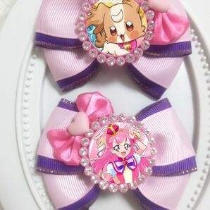 キッズヘアゴム ヘアゴム リボン わんだふるプリキュア ハンドメイド