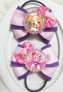 キッズヘアゴム ヘアゴム リボン わんだふるプリキュア ハンドメイド