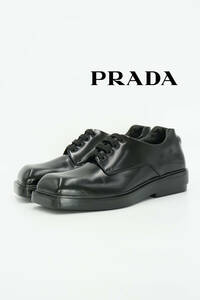 2024SS PRADA プラダ トライアングル ロゴ ブラッシュド レザー ダービー シューズ 2EG427 size 8 26.5㎝【定価¥ 165,000円】0419186