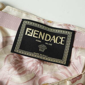 FENDACE FENDI × VERSACE フェンダーチェ フェンディ × ヴェルサーチェ ズッカ 総柄 シルクスカート size36 0421001の画像8