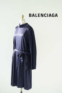 2020SS BALENCIAGA back to front trench dress バレンシアガ トレンチ ドレス サテン ワンピース コート size 34 642234 0217242