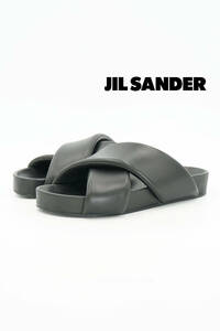 JIL SANDER ジルサンダー パッド入りスライド レザー サンダル size 43 27.0cm【定価107,800円】0429963