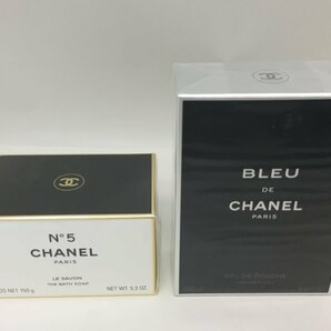 【未開封】CHANEL BLEU DE CHANEL ボディウォッシュ / N°5 サヴォン ギフトボックス付き 2点 まとめ 中古【UW040287】の画像3