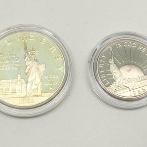 ◆UNITED STATES LIBERTY COINS 1886-1986 アメリカ 記念コイン 硬貨 セット 自由の女神 箱/ケース付き 【MA040063】の画像2