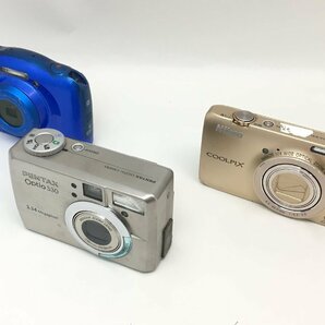 Nikon COOLPIX W100 / S6300 / PENTAX Optio 330 コンパクト デジタルカメラ 3点 まとめ ジャンク 中古【UW040458】の画像1