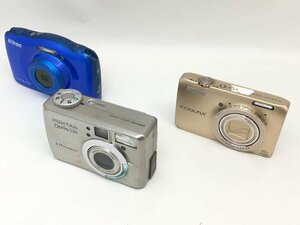 Nikon COOLPIX W100 / S6300 / PENTAX Optio 330 コンパクト デジタルカメラ 3点 まとめ ジャンク 中古【UW040458】