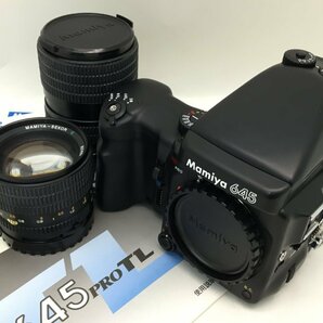 マミヤ Mamiya 645 PRO / MAMIYA-SEKOR ZOOM C 55-110mm 1:4.5 N 他 中判カメラ レンズ 付属品付き ジャンク 中古【UW040526】の画像1