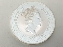 ◆ エリザベス II世 1992年 オーストラリア 10オンス 10ドル 銀貨 カワセミ ケース付き 中古【UW040683】_画像3