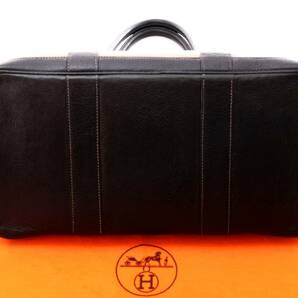 美品 入手困難 エルメス ガーデンパーティ PM グレージュ ベージュ ブラック ハンドバッグ HERMES エトゥープ 防水処置/クリーニング済の画像7