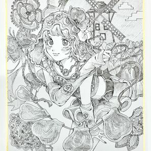 手描きイラスト オリジナル 『花と糸』の画像2