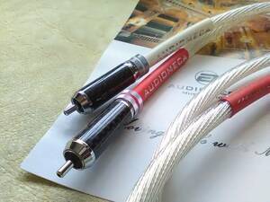 [ free shipping R-89]AUDIOMECA FRANCE audio signal line RCA cable 0.75m pair 