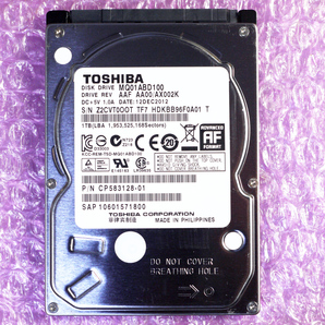 東芝 TOSHIBA MQ01ABD100 1TB 2.5インチ SATA HDD 9.5mm厚 の画像1