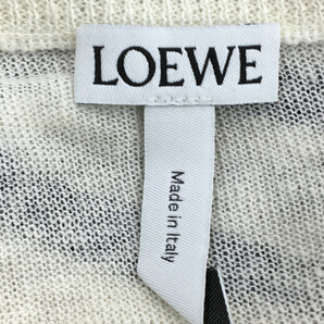 美品 ロエベ エンブレムサマーセーター 長袖ストライプニット S3179480SM レディース M M LOEWEの画像3