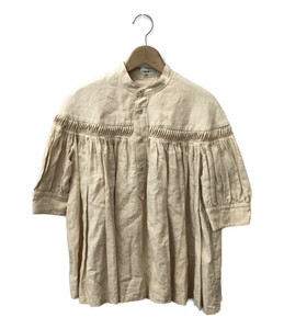 サイ Linen Tucked Puff Sleeve Shirt 1219-31471 レディース 38 S Scye [0502初]